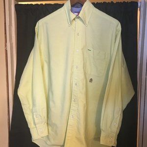 Men's Tommy Hilfigure Sz Med LS Lime BU Shirt